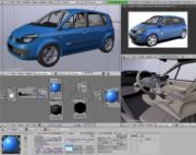 Renault rendered in Blender 3D modelling software